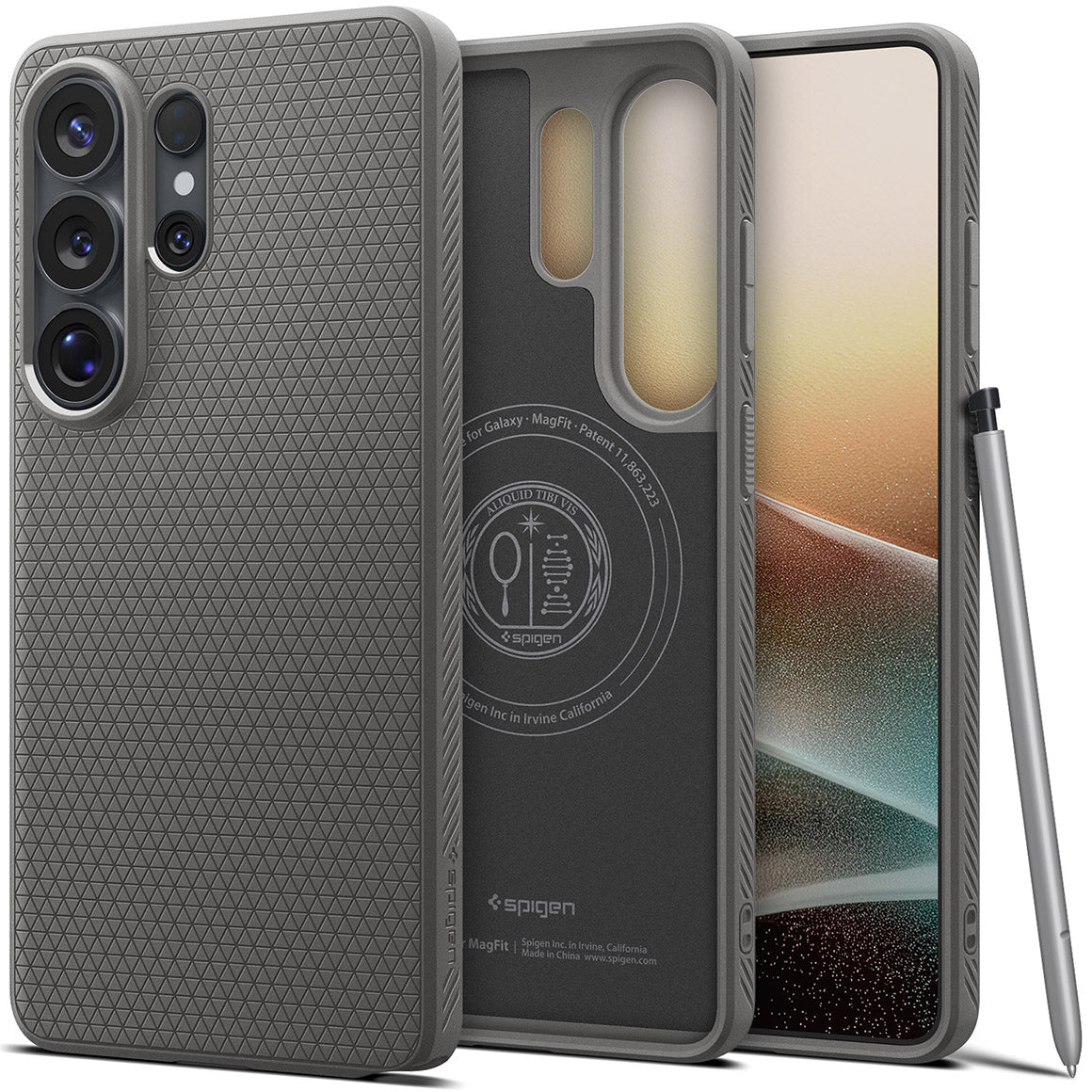 Handyhülle für Galaxy S26 Ultra, Spigen Liquid Air Mag mit MagSafe, Grau