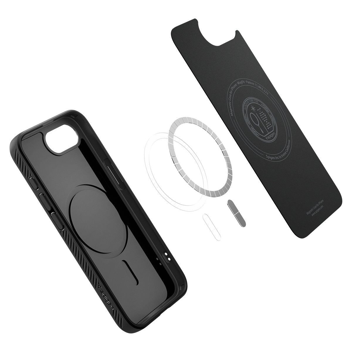 Handyhülle für iPhone 17e / 16e, Spigen Liquid Air Mag mit MagSafe, Schwarz