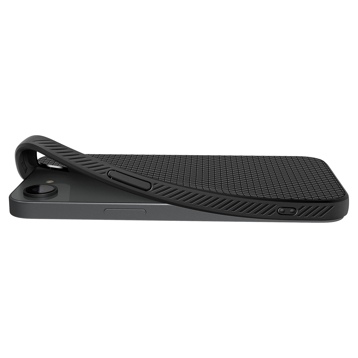 Handyhülle für iPhone 17e / 16e, Spigen Liquid Air Mag mit MagSafe, Schwarz