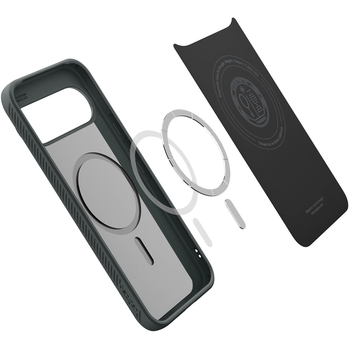 Handyhülle für Google Pixel 10 Pro / Pixel 10, Spigen Liquid Air Mag mit MagSafe, Grün