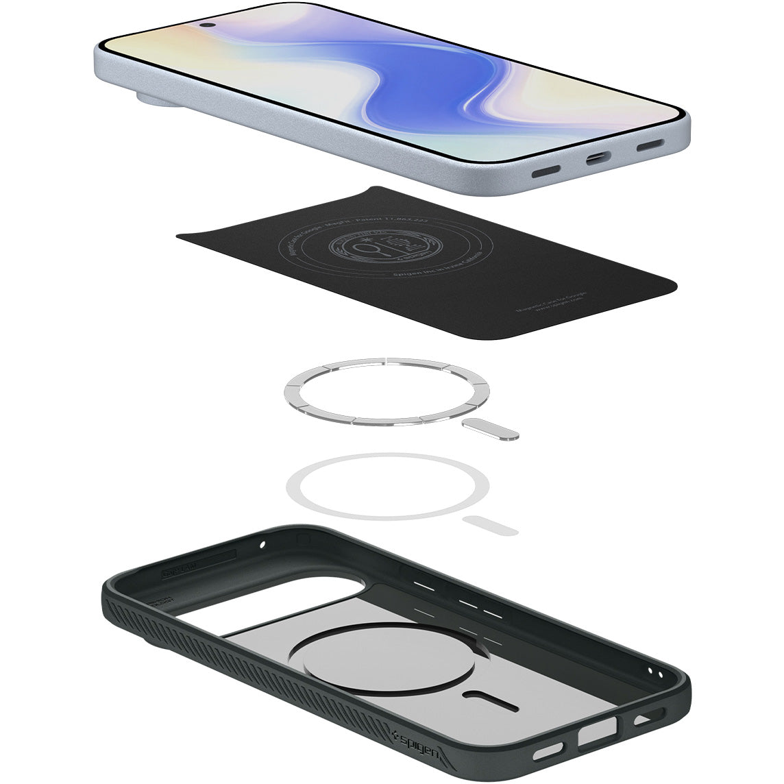 Handyhülle für Google Pixel 10 Pro / Pixel 10, Spigen Liquid Air Mag mit MagSafe, Grün