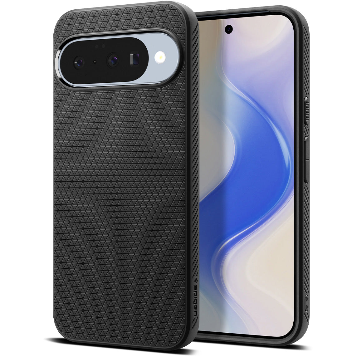Handyhülle für Google Pixel 10 Pro / Pixel 10, Spigen Liquid Air Mag mit MagSafe, Schwarz