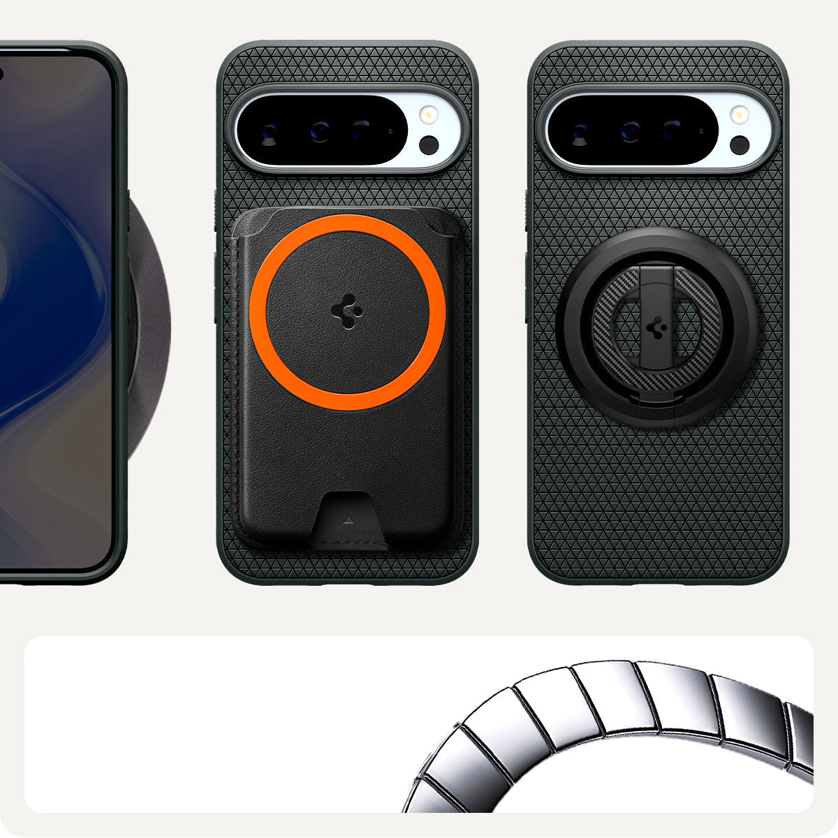 Handyhülle für Google Pixel 10 Pro XL, Spigen Liquid Air Mag mit MagSafe, Grün