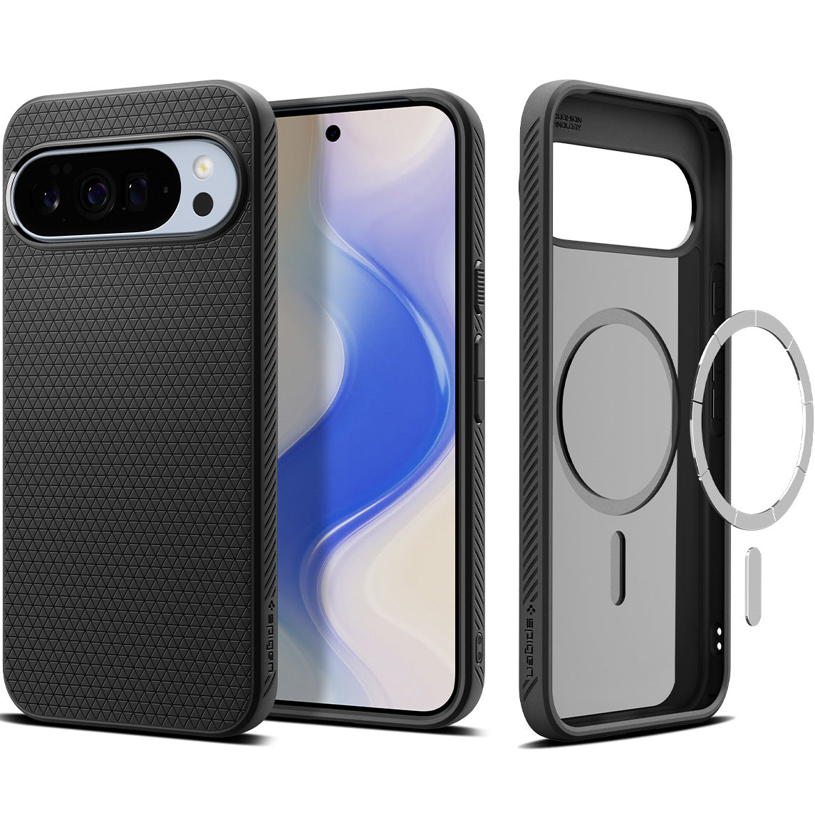 Handyhülle für Google Pixel 10 Pro XL, Spigen Liquid Air Mag mit MagSafe, Schwarz