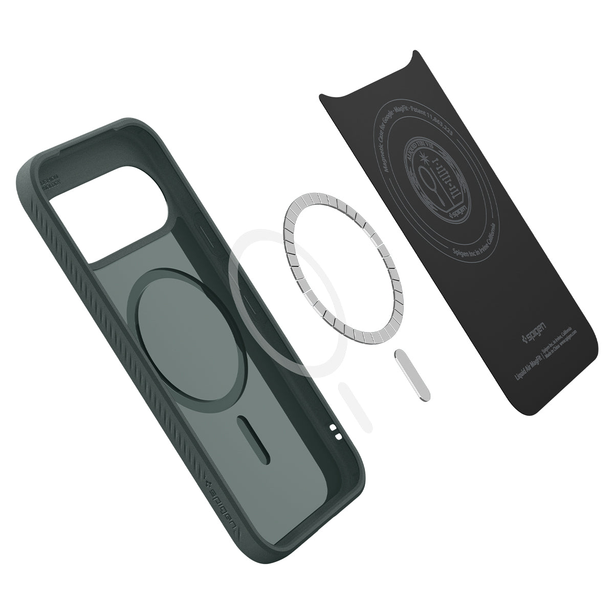 Handyhülle für Google Pixel 11, Spigen Liquid Air Mag mit MagSafe, Grün
