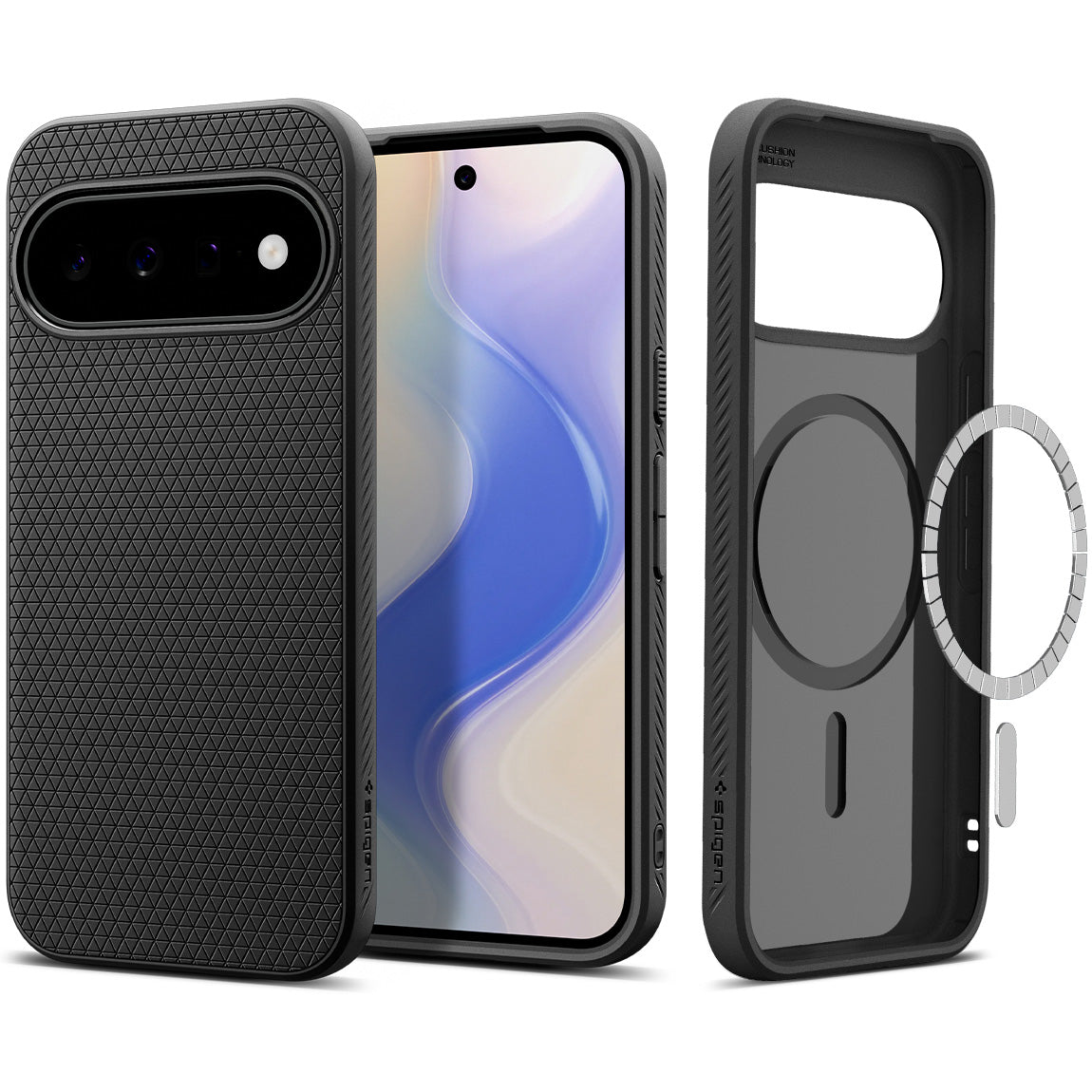 Handyhülle für Google Pixel 11, Spigen Liquid Air Mag mit MagSafe, Schwarz
