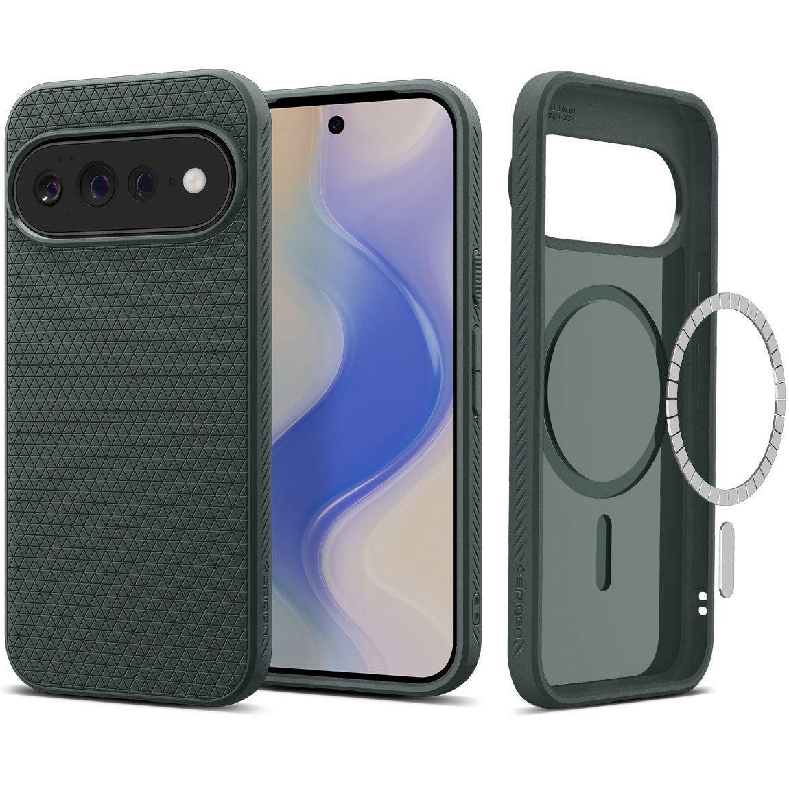 Handyhülle für Google Pixel 11 Pro, Spigen Liquid Air Mag mit MagSafe, Grün