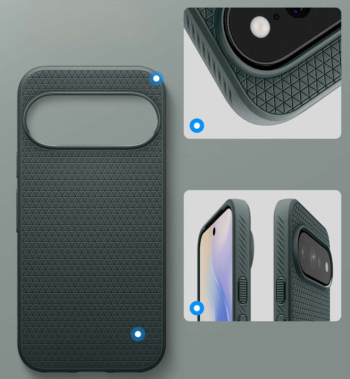 Handyhülle für Google Pixel 11 Pro XL, Spigen Liquid Air Mag mit MagSafe, Grün