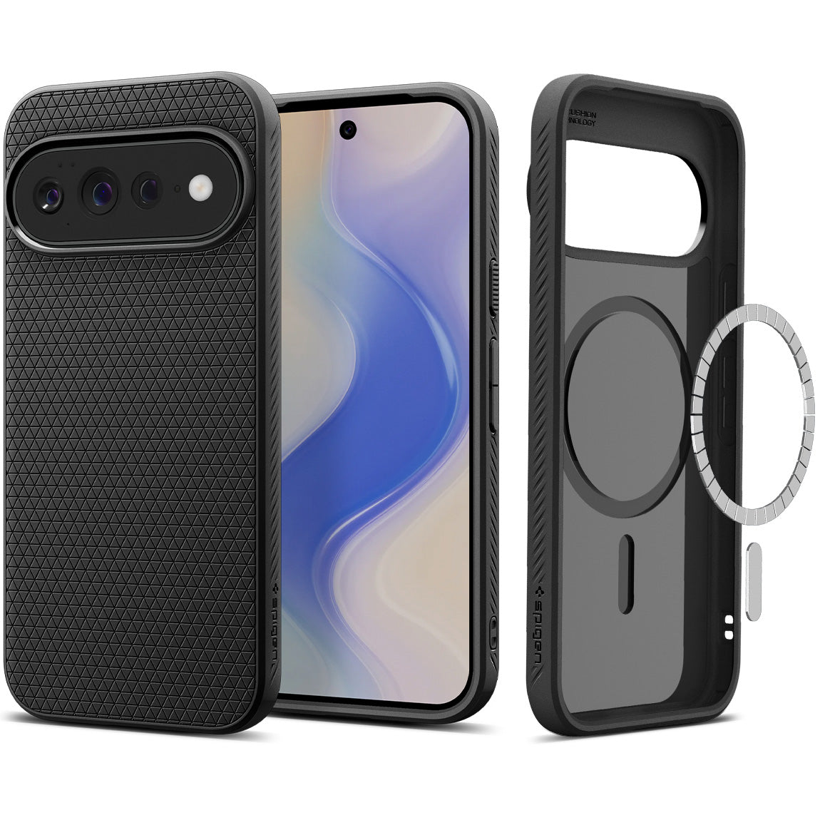 Handyhülle für Google Pixel 11 Pro XL, Spigen Liquid Air Mag mit MagSafe, Schwarz