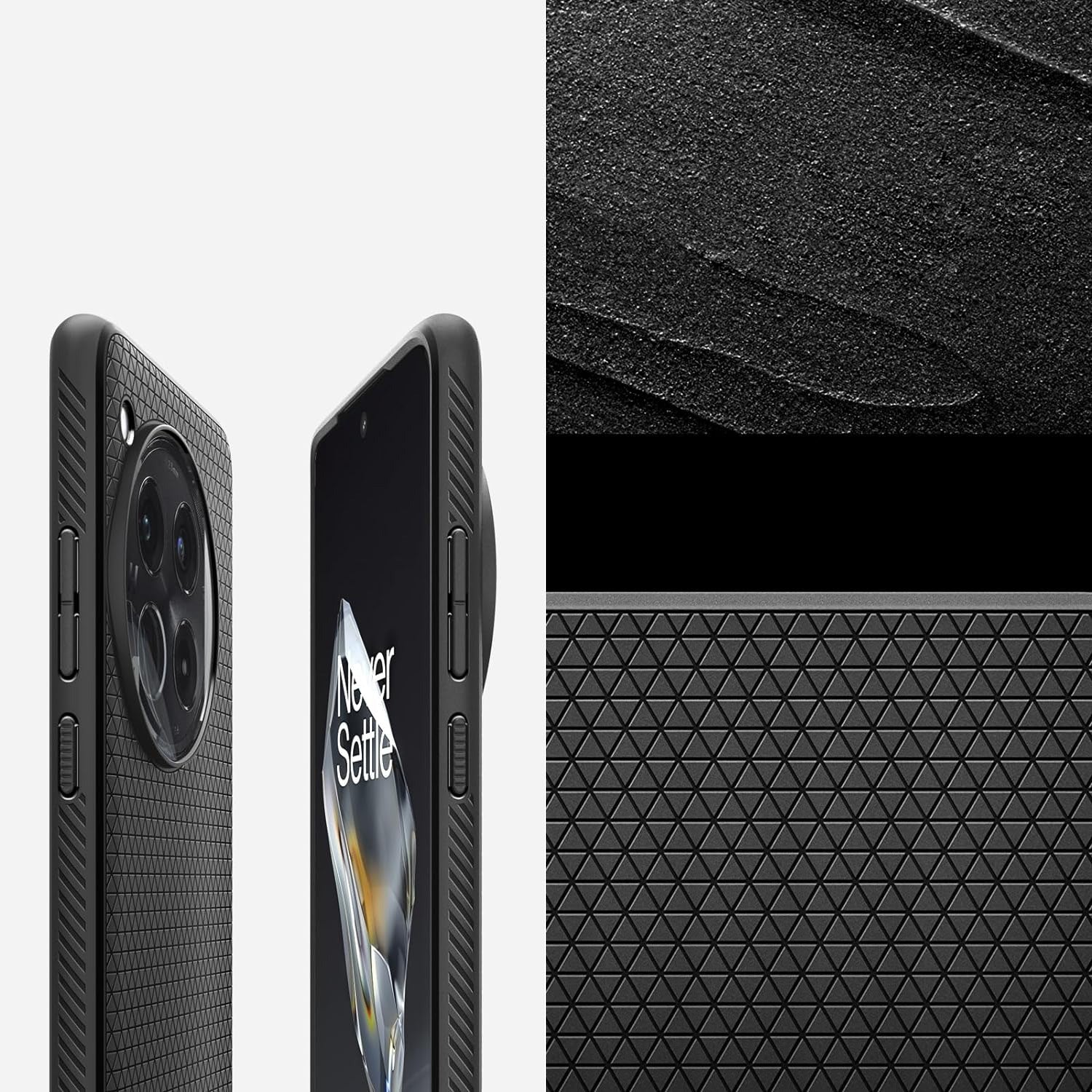 Schutzhülle für OnePlus 12, Spigen Liquid Air, Schwarz