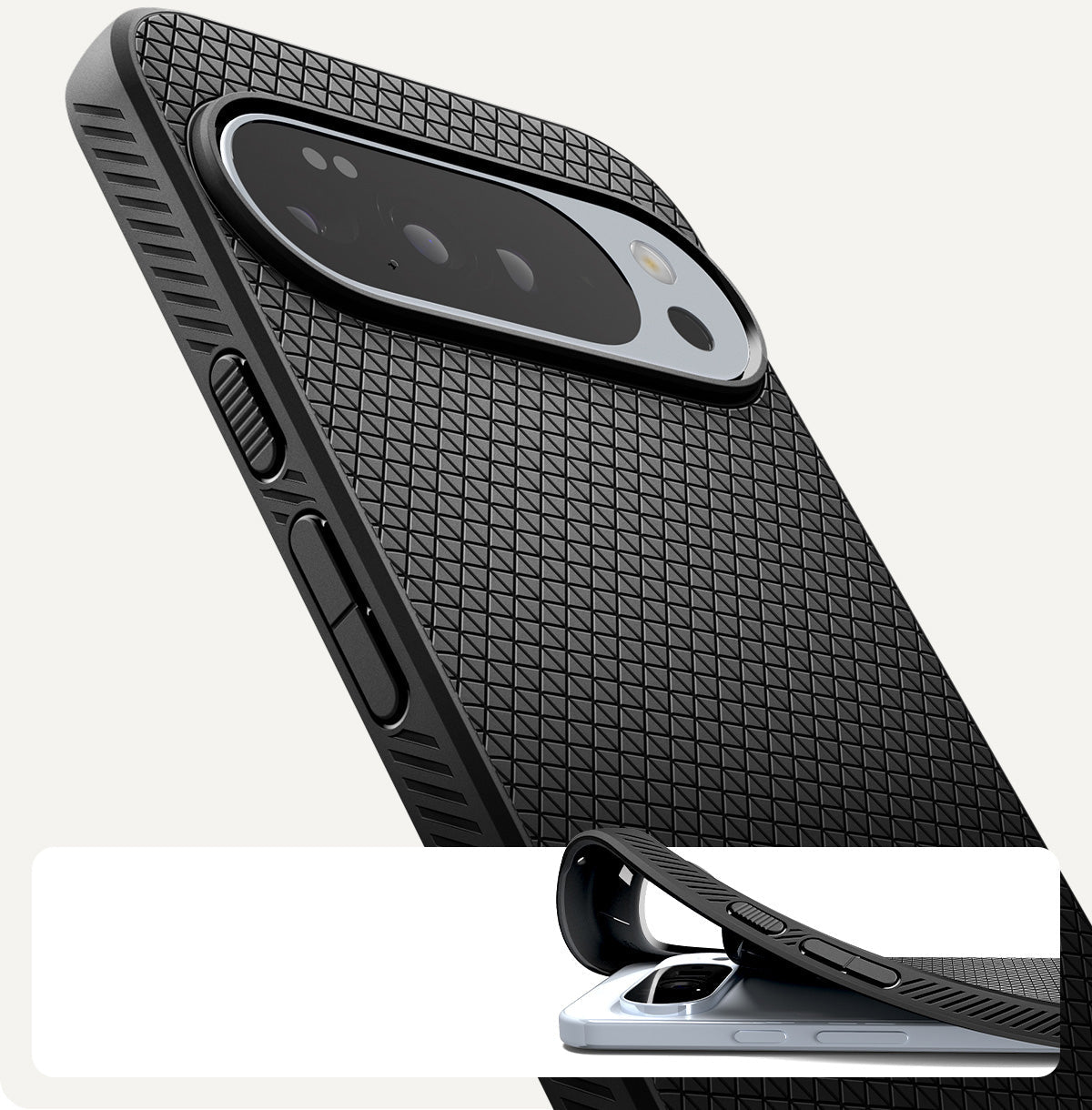 Handyhülle für Google Pixel 10 Pro XL, Spigen Liquid Air, Schwarz