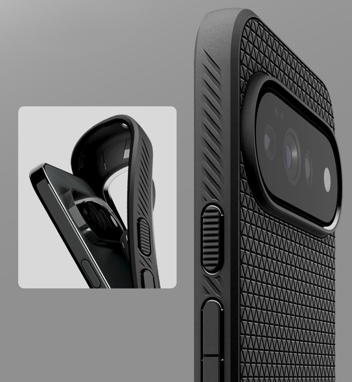 Handyhülle für Google Pixel 11 Pro, Spigen Liquid Air, Schwarz