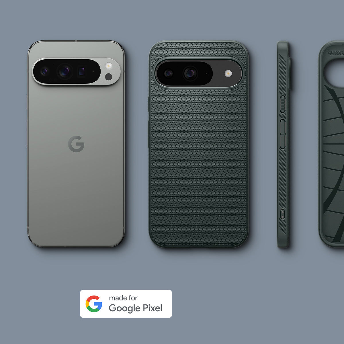 Schutzhülle für Google Pixel 9 / 9 Pro, Spigen Liquid Air, Grün