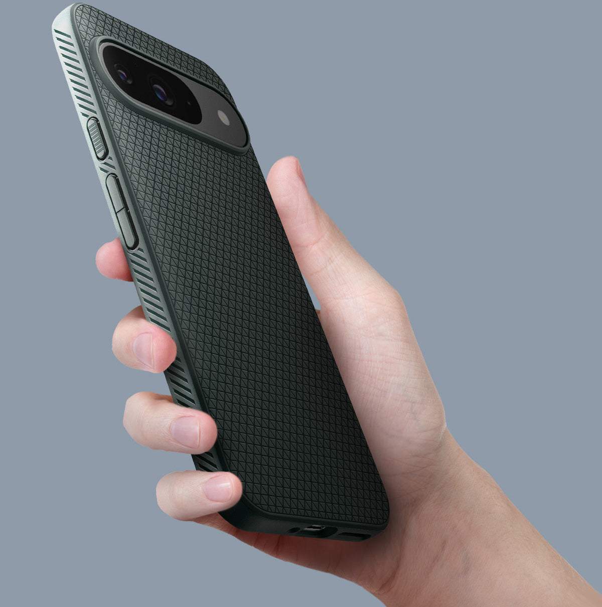 Schutzhülle für Google Pixel 9 / 9 Pro, Spigen Liquid Air, Grün