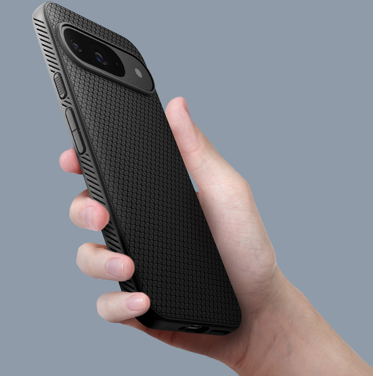 Schutzhülle für Google Pixel 9 / 9 Pro, Spigen Liquid Air, Schwarz