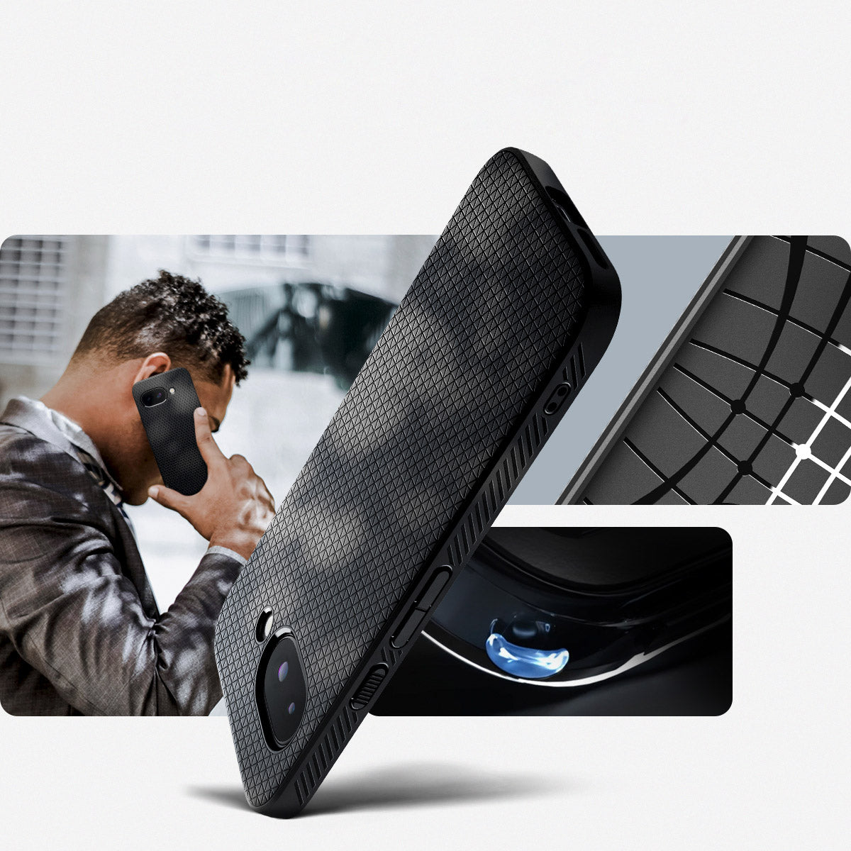 Handyhülle für Google Pixel 9a, Spigen Liquid Air, Schwarz