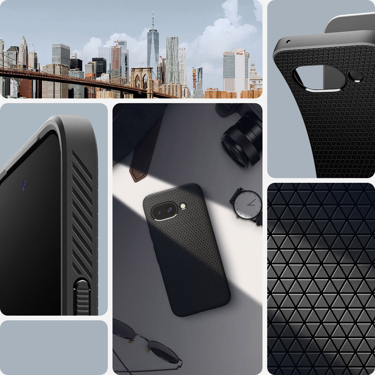 Handyhülle für Google Pixel 9a, Spigen Liquid Air, Schwarz
