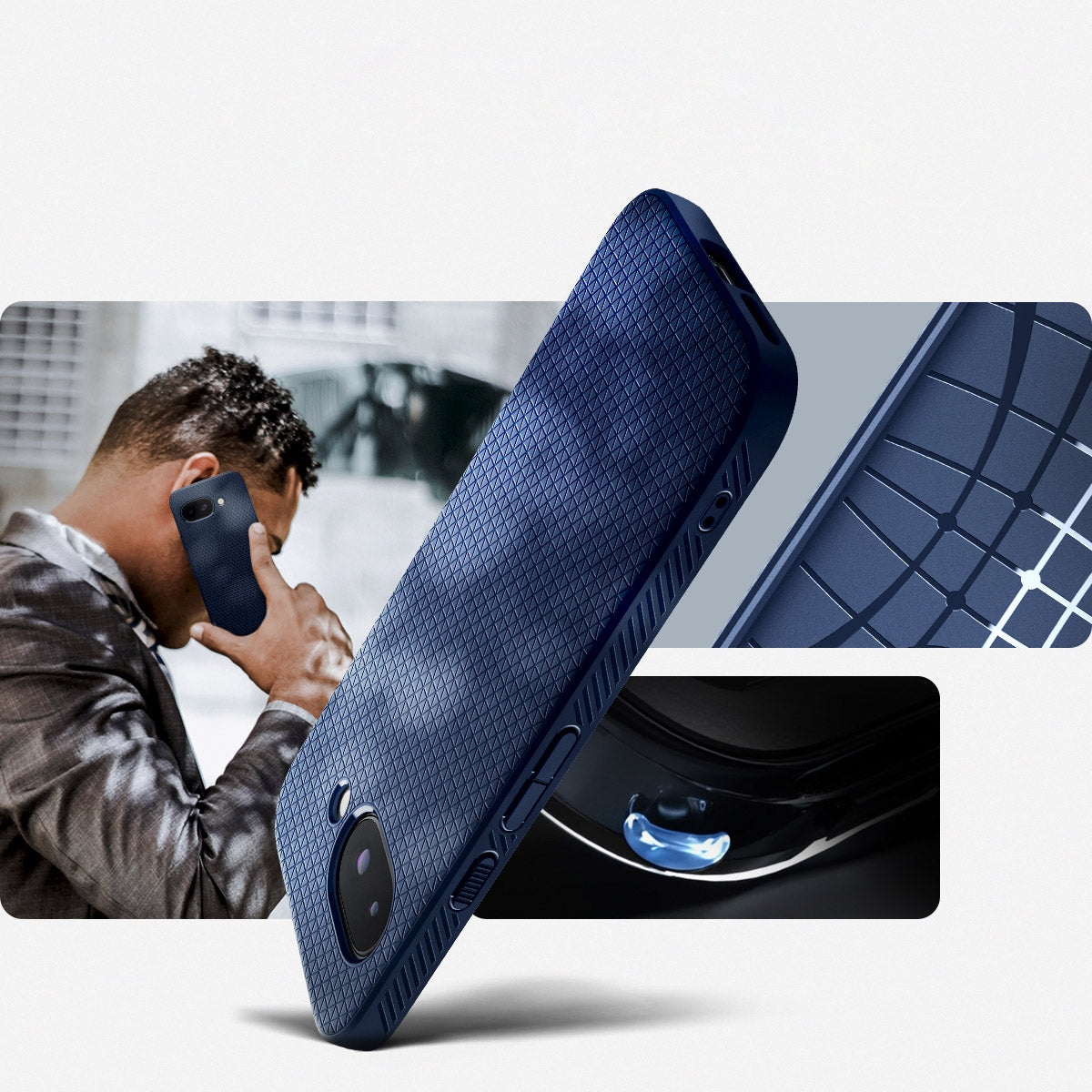 Handyhülle für Google Pixel 9a, Spigen Liquid Air, Dunkelblau