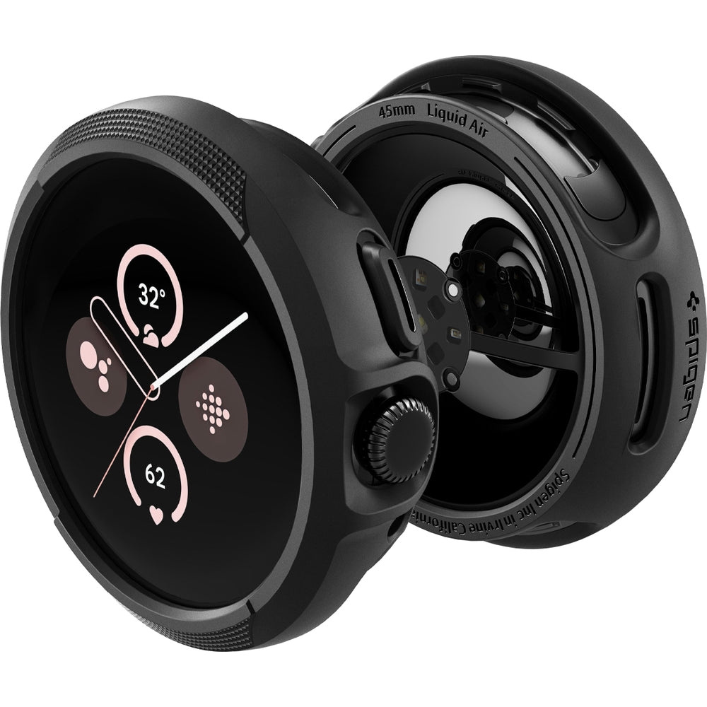 Hülle für Pixel Watch 3 (45 mm), Spigen Liquid Air, Schwarz