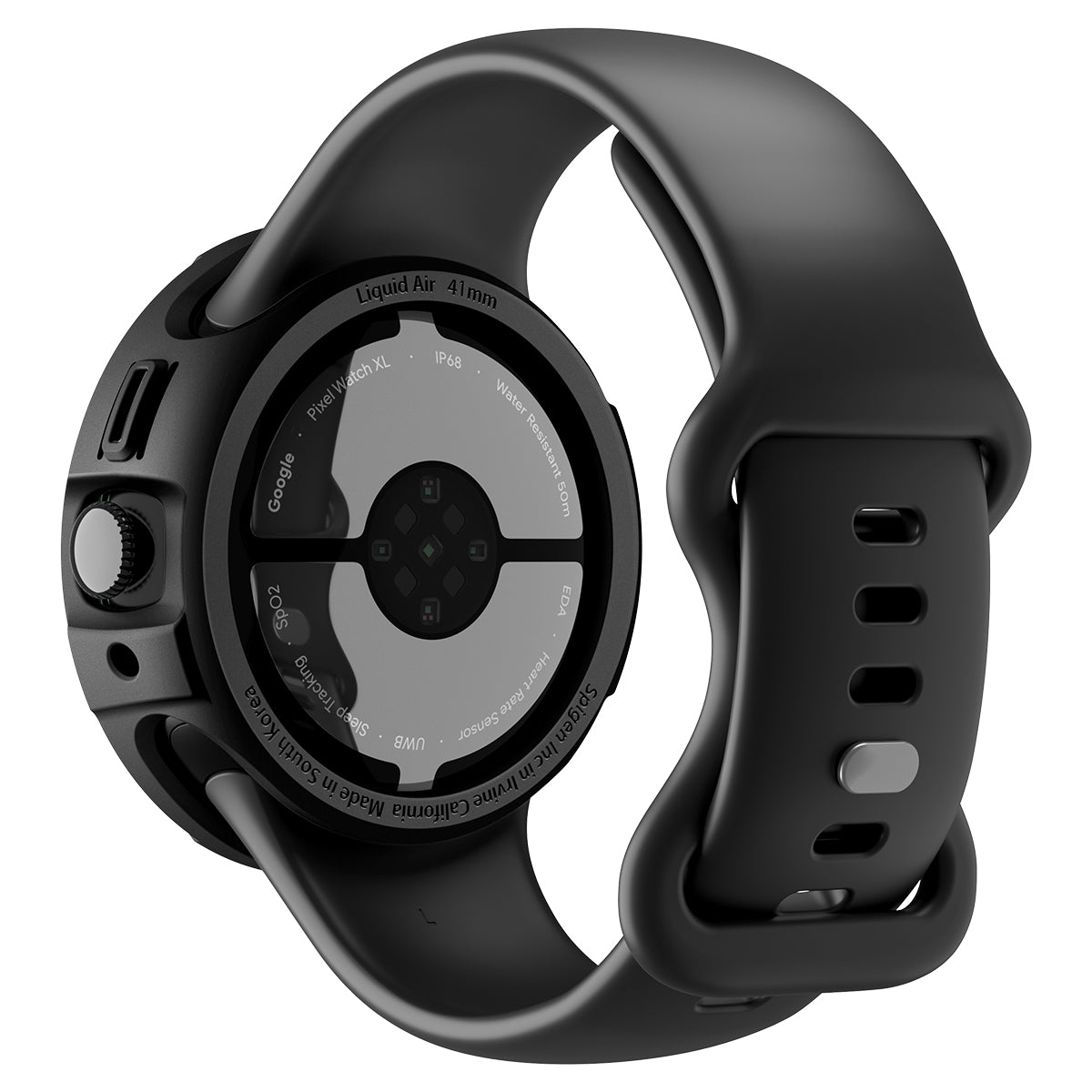Hülle für Pixel Watch 4 41 mm, Spigen Liquid Air, Schwarz