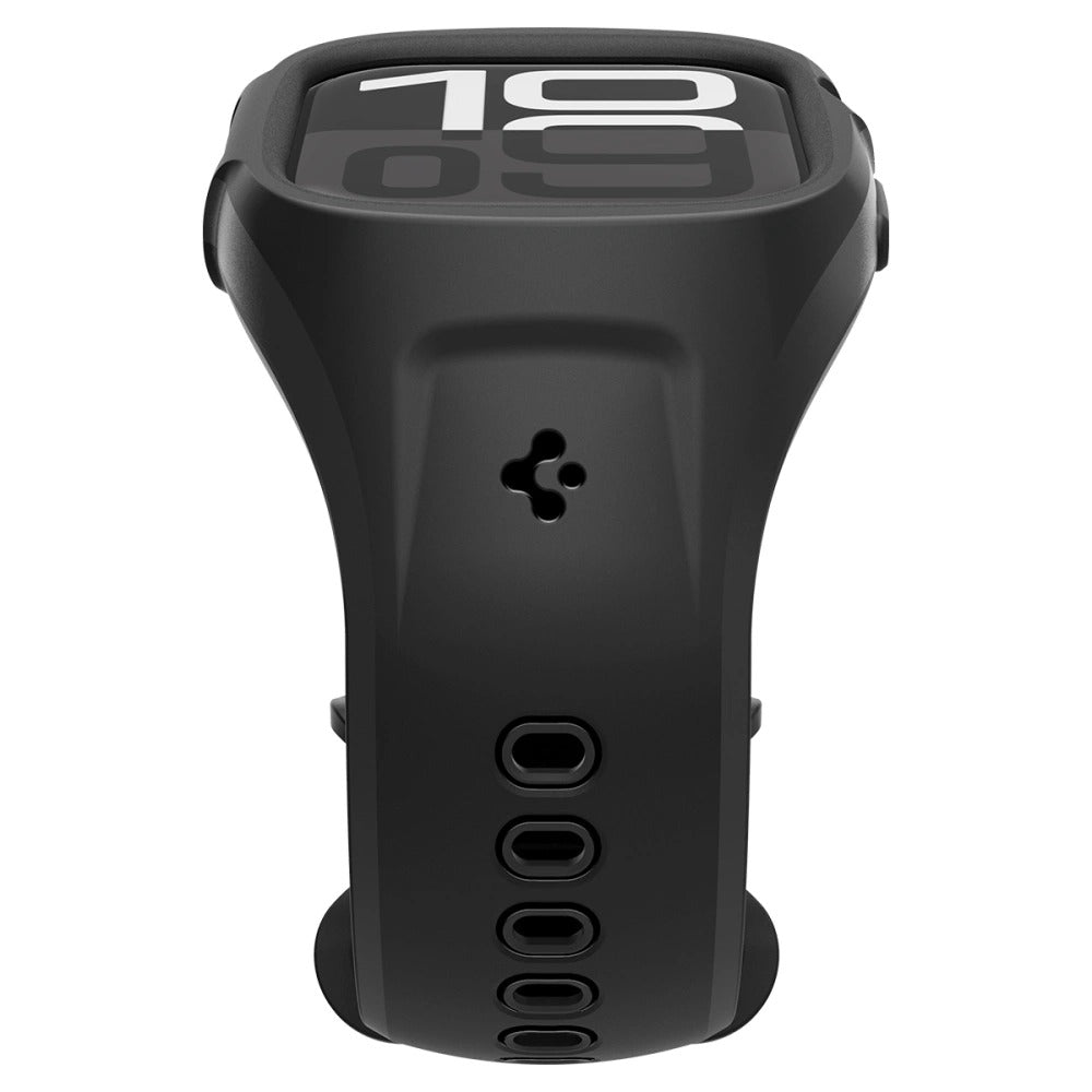 Hülle mit einem Armband für Apple Watch 11 / 10 (46 mm), Spigen Liquid Air Pro, Schwarz