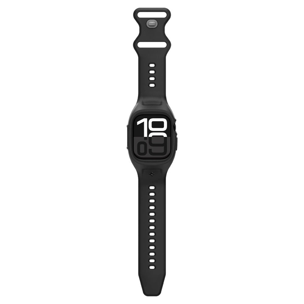 Hülle mit einem Armband für Apple Watch 11 / 10 (46 mm), Spigen Liquid Air Pro, Schwarz