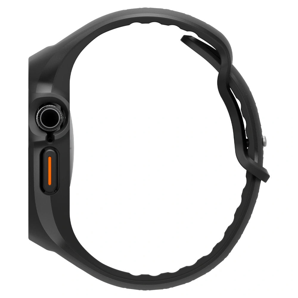 Hülle mit einem Armband für Apple Watch 11 / 10 (46 mm), Spigen Liquid Air Pro, Schwarz