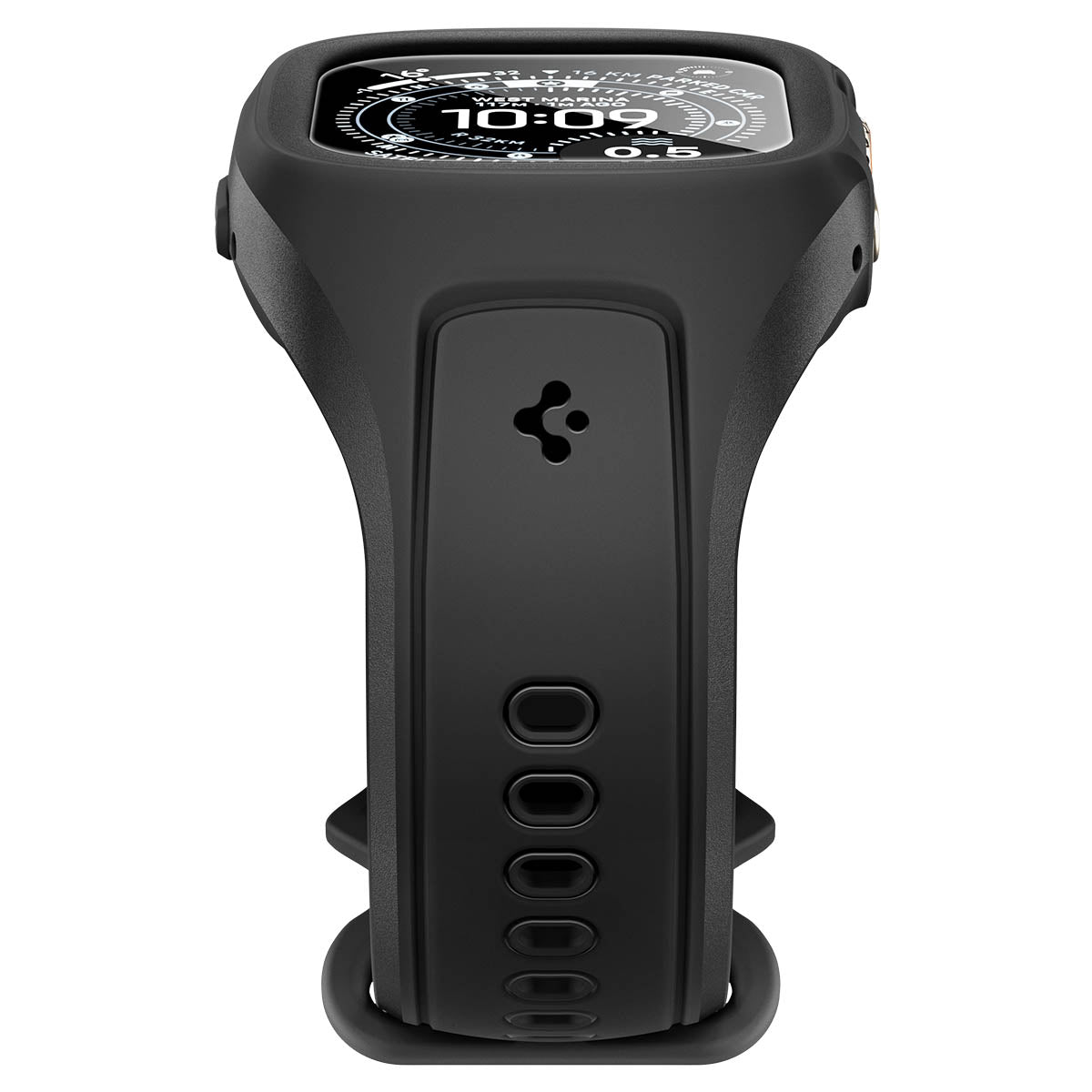 Hülle mit einem Armband + Glas für Apple Watch Ultra 3 / 2 / 1 (49 mm), Spigen Liquid Air Pro SP, Schwarz