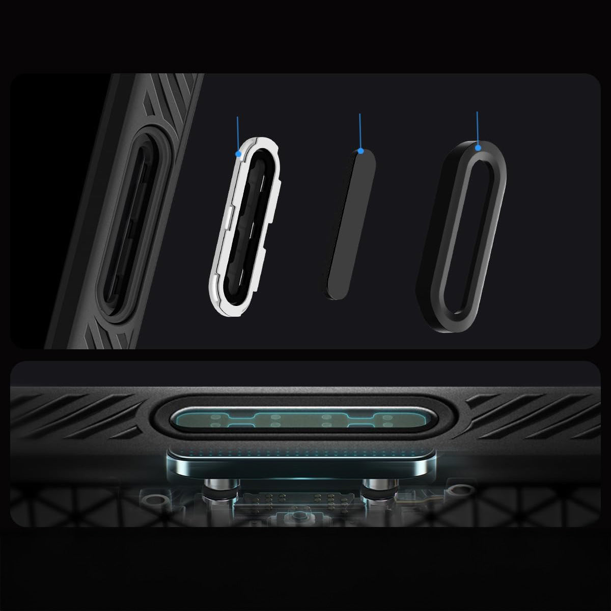 Handyhülle für iPhone 16 Pro, Spigen Liquid Air T Mag (CC) mit MagSafe, Schwarz