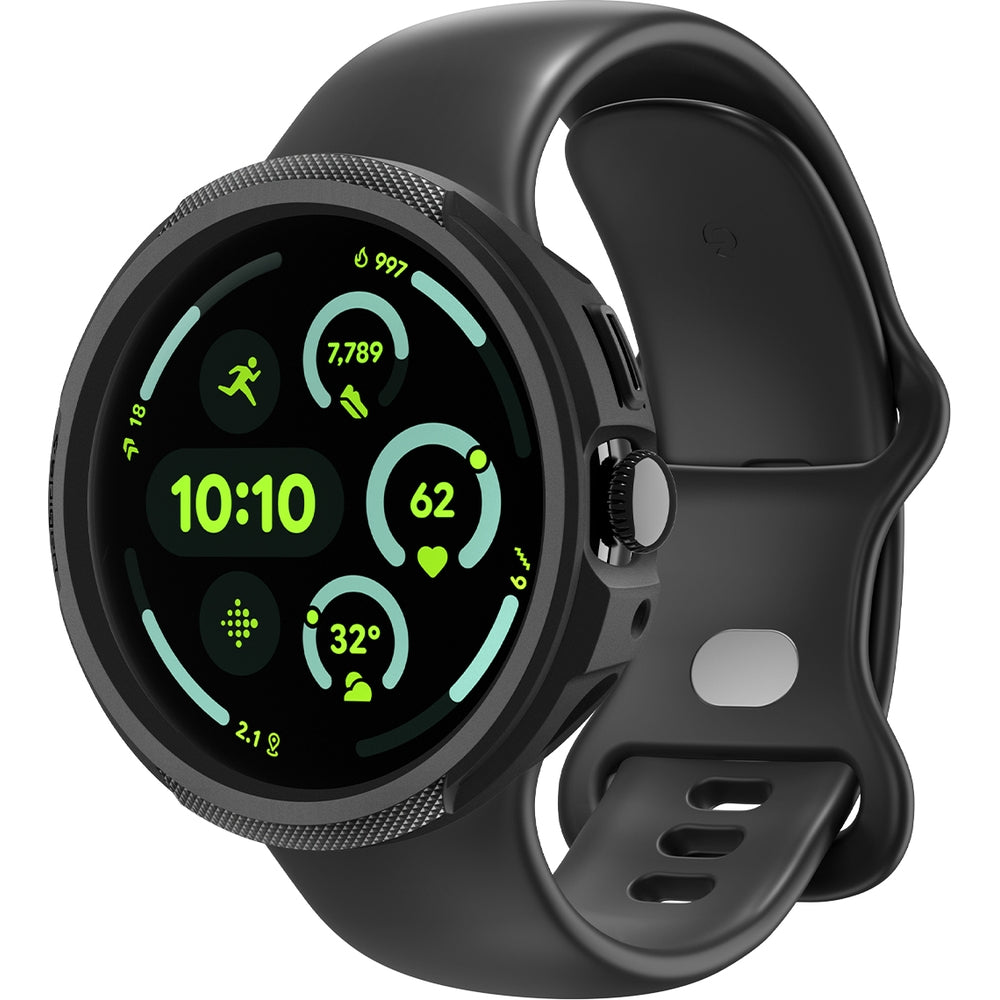 Hülle für Pixel Watch 4 45 mm, Spigen Liquid Air V2, Schwarz