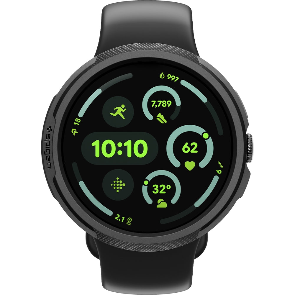 Hülle für Pixel Watch 4 45 mm, Spigen Liquid Air V2, Schwarz