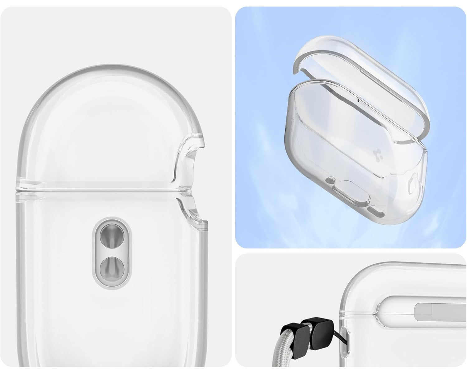 Schutzhülle für Apple AirPods Pro 3, Spigen Liquid Crystal, Transparent