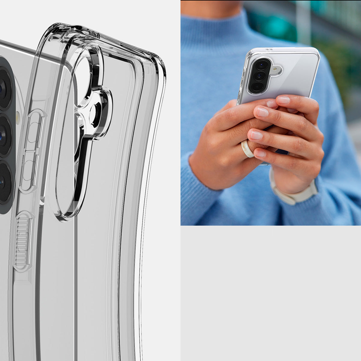 Handyhülle für Galaxy A57 5G, Spigen Liquid Crystal, Transparent