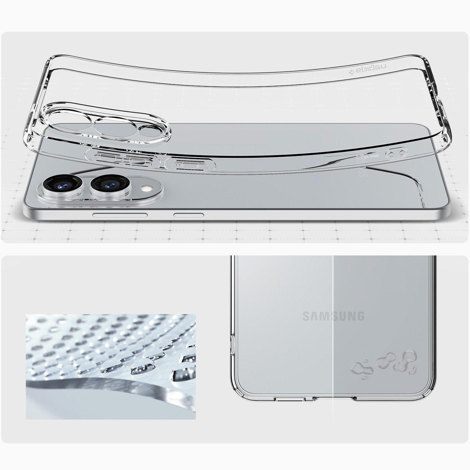 Handyhülle für Galaxy S25 Edge, Spigen Liquid Crystal, Transparent