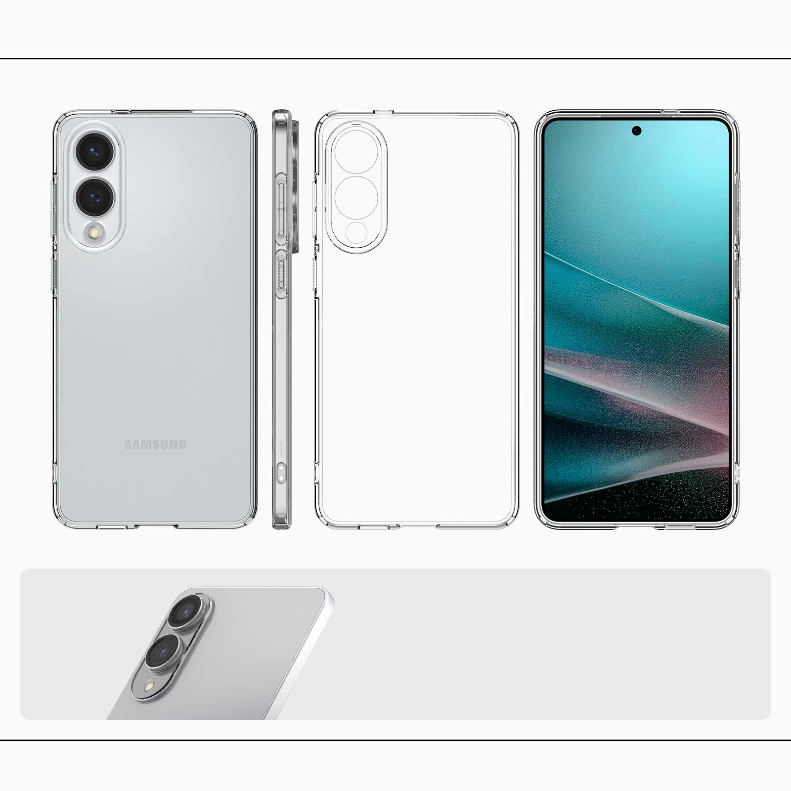 Handyhülle für Galaxy S25 Edge, Spigen Liquid Crystal, Transparent