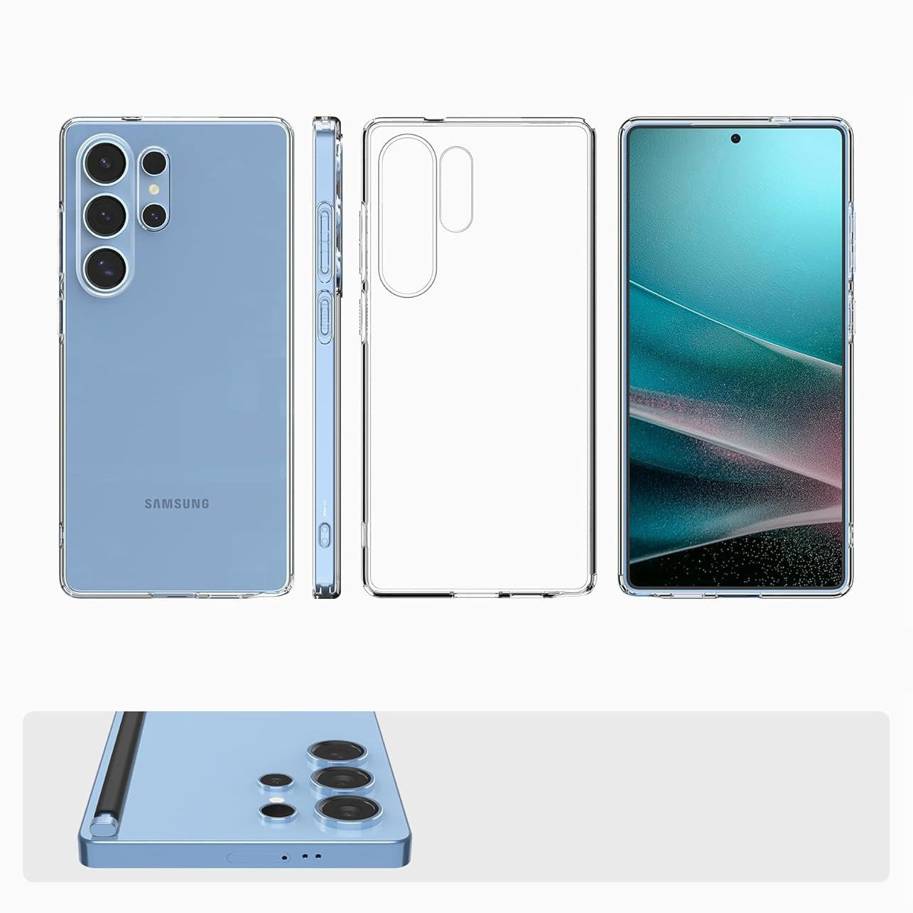 Handyhülle für Galaxy S25 Ultra, Spigen Liquid Crystal, Transparent