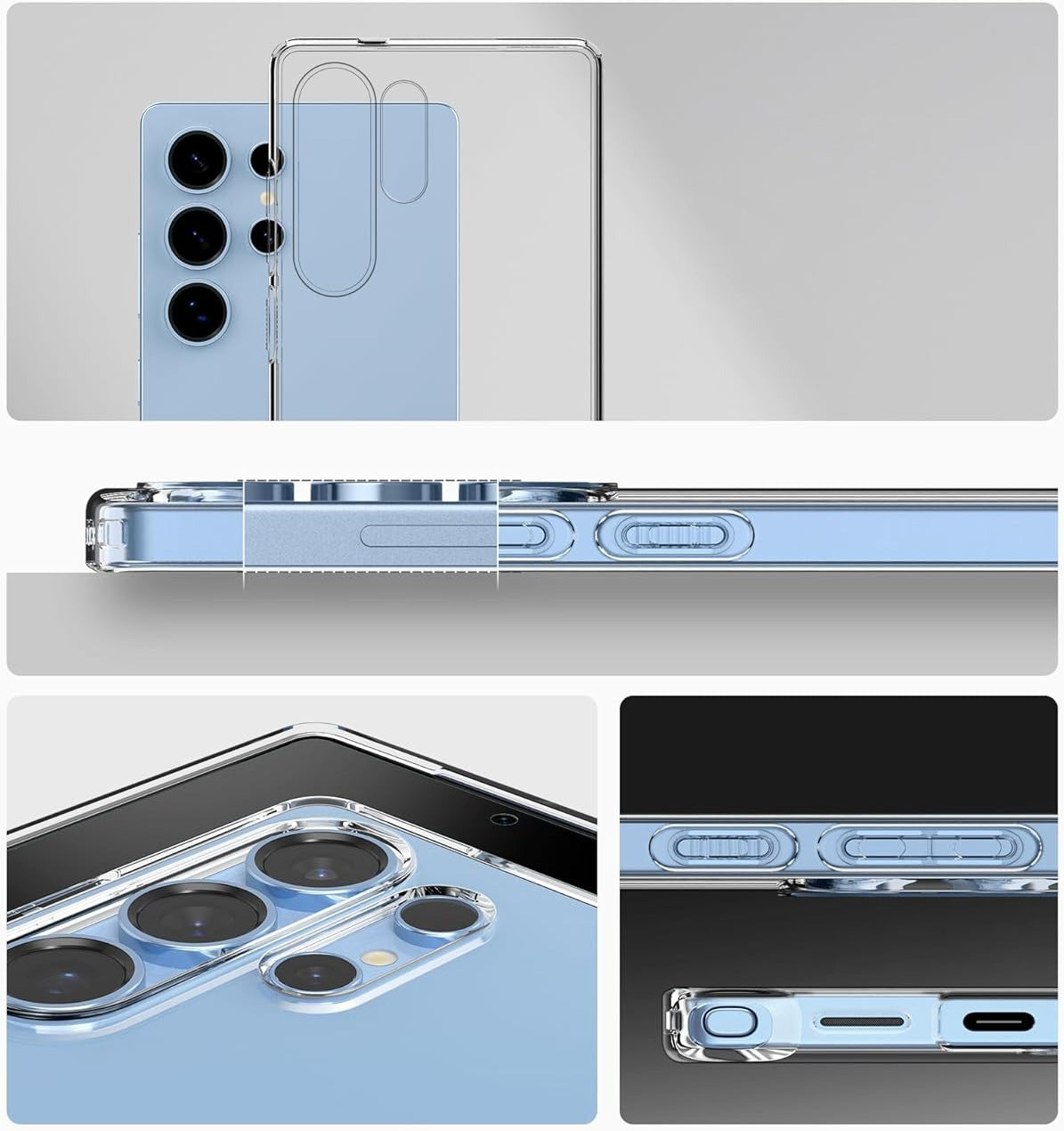 Handyhülle für Galaxy S25 Ultra, Spigen Liquid Crystal, Transparent