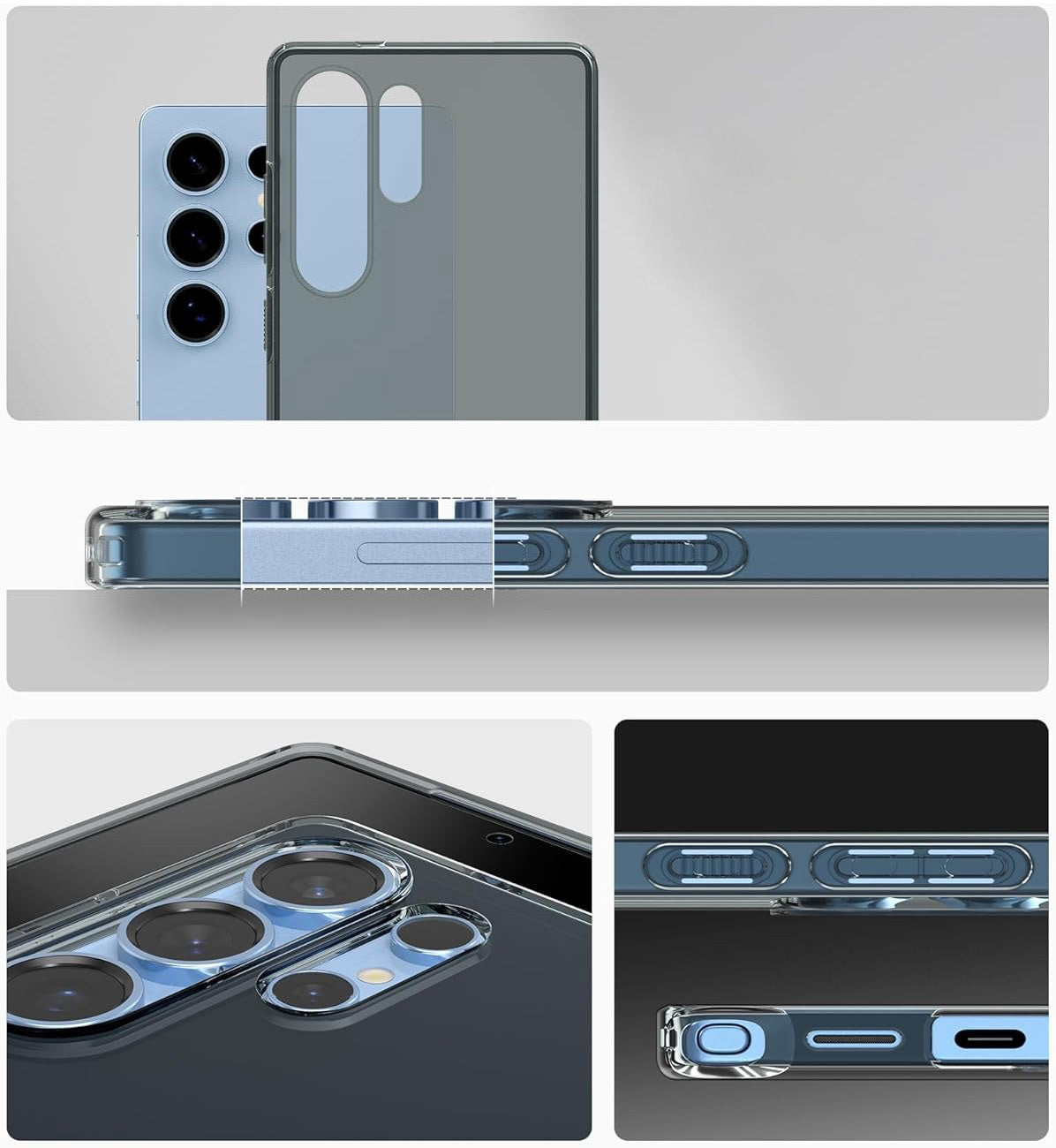 Handyhülle für Galaxy S25 Ultra, Spigen Liquid Crystal, Rauchfarben