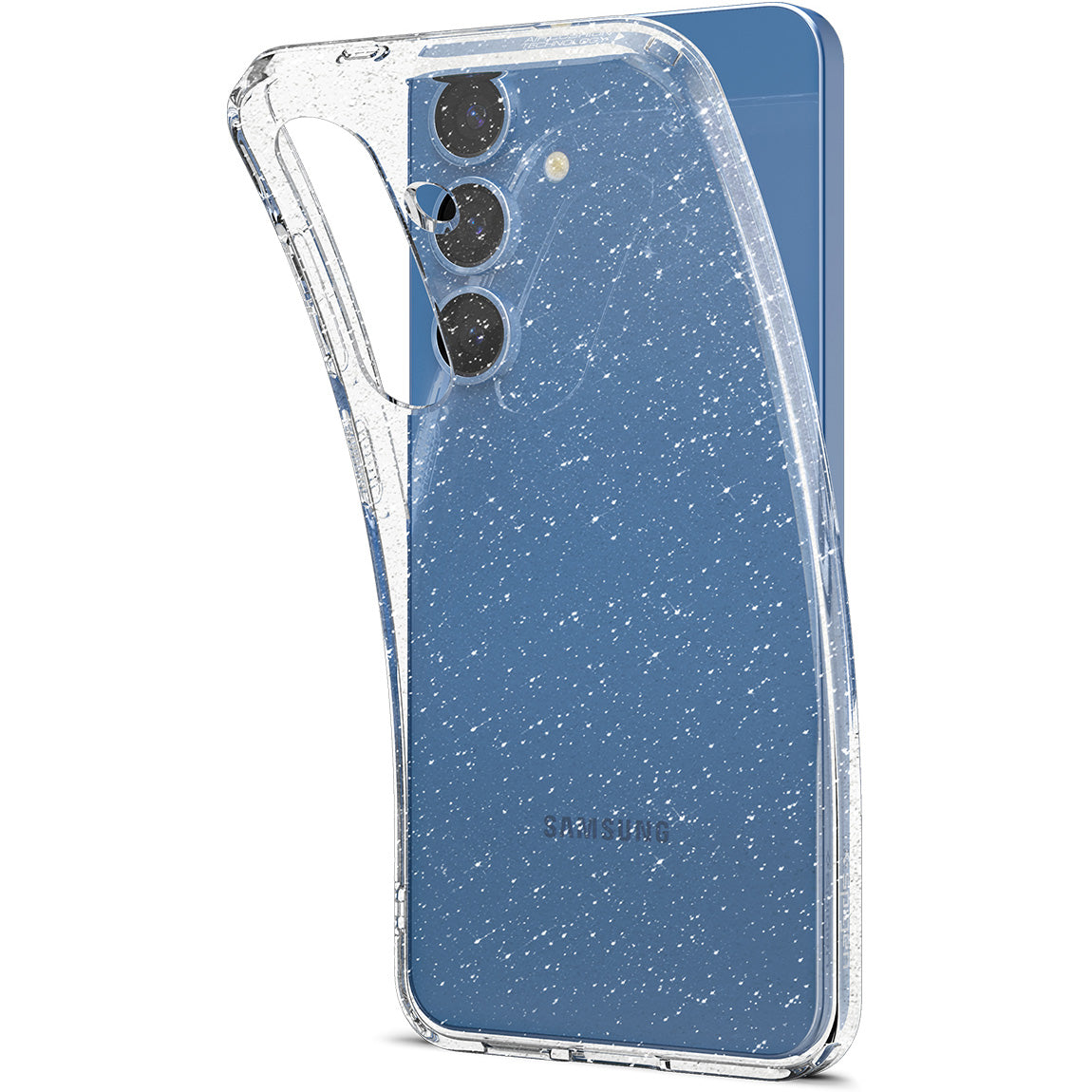 Handyhülle für Galaxy S25, Spigen Liquid Crystal Glitter, Transparent mit Glitzer
