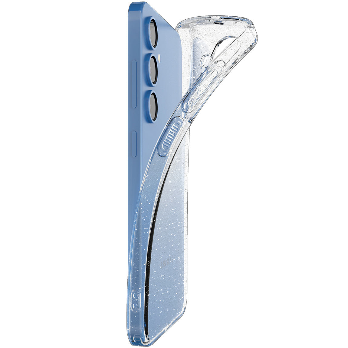 Handyhülle für Galaxy S25, Spigen Liquid Crystal Glitter, Transparent mit Glitzer