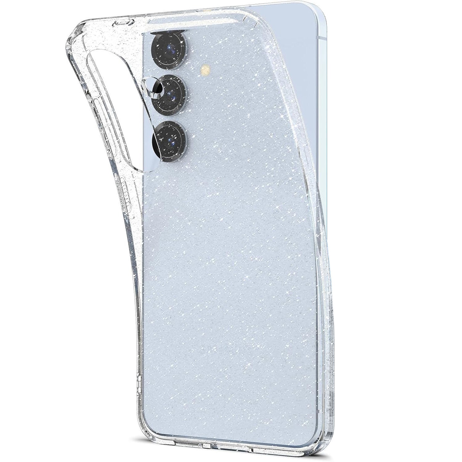 Handyhülle für Galaxy S25 Plus, Spigen Liquid Crystal Glitter, Transparent mit Glitzer