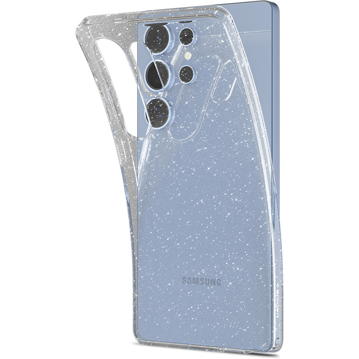 Handyhülle für Galaxy S25 Ultra, Spigen Liquid Crystal Glitter, Transparent mit Glitzer