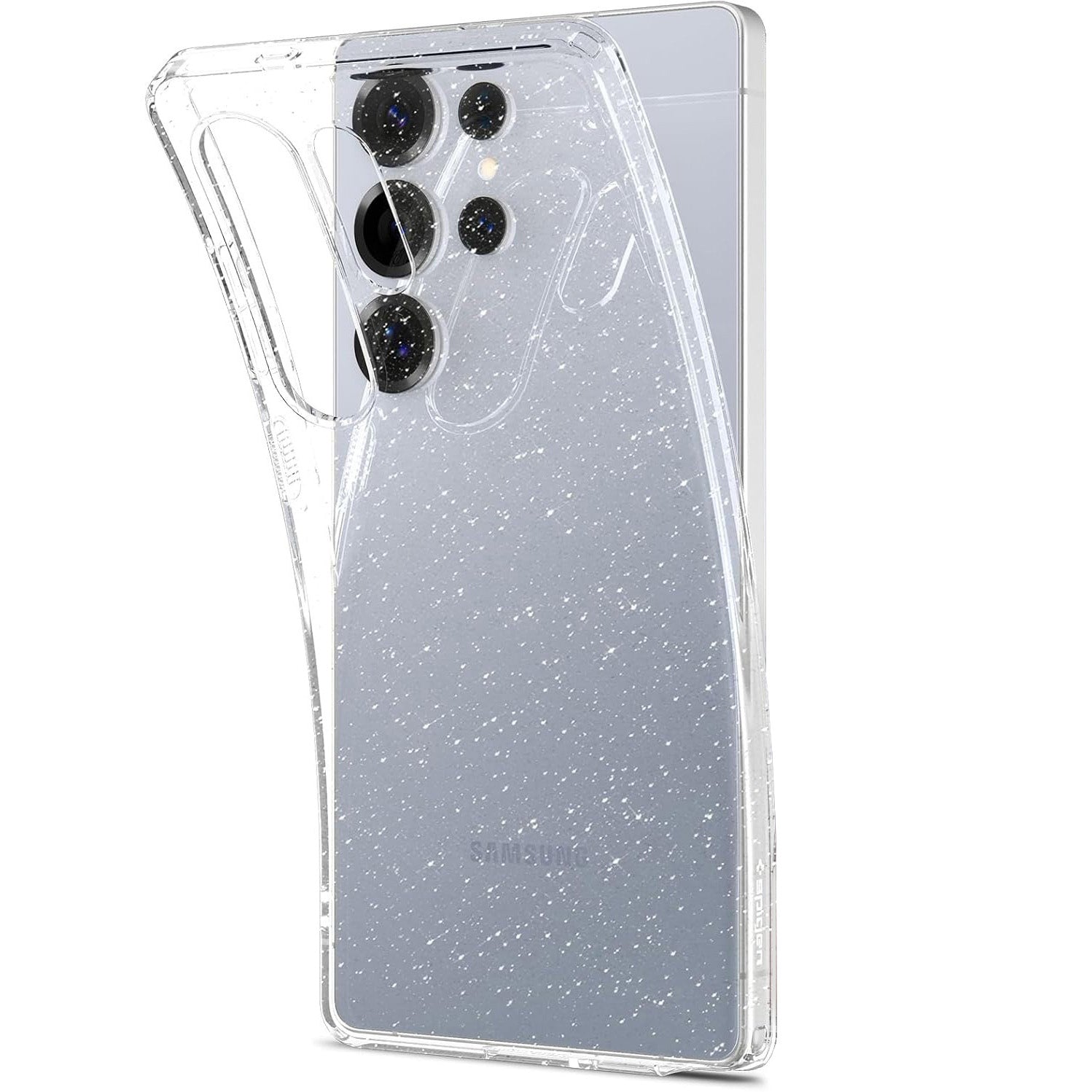 Handyhülle für Galaxy S25 Ultra, Spigen Liquid Crystal Glitter, Transparent mit Glitzer