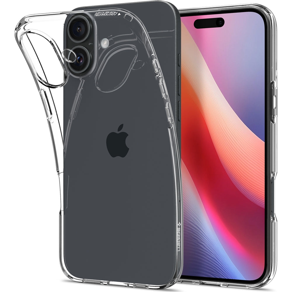 Handyhülle für iPhone 16 Plus, Spigen Liquid Crystal, Transparent