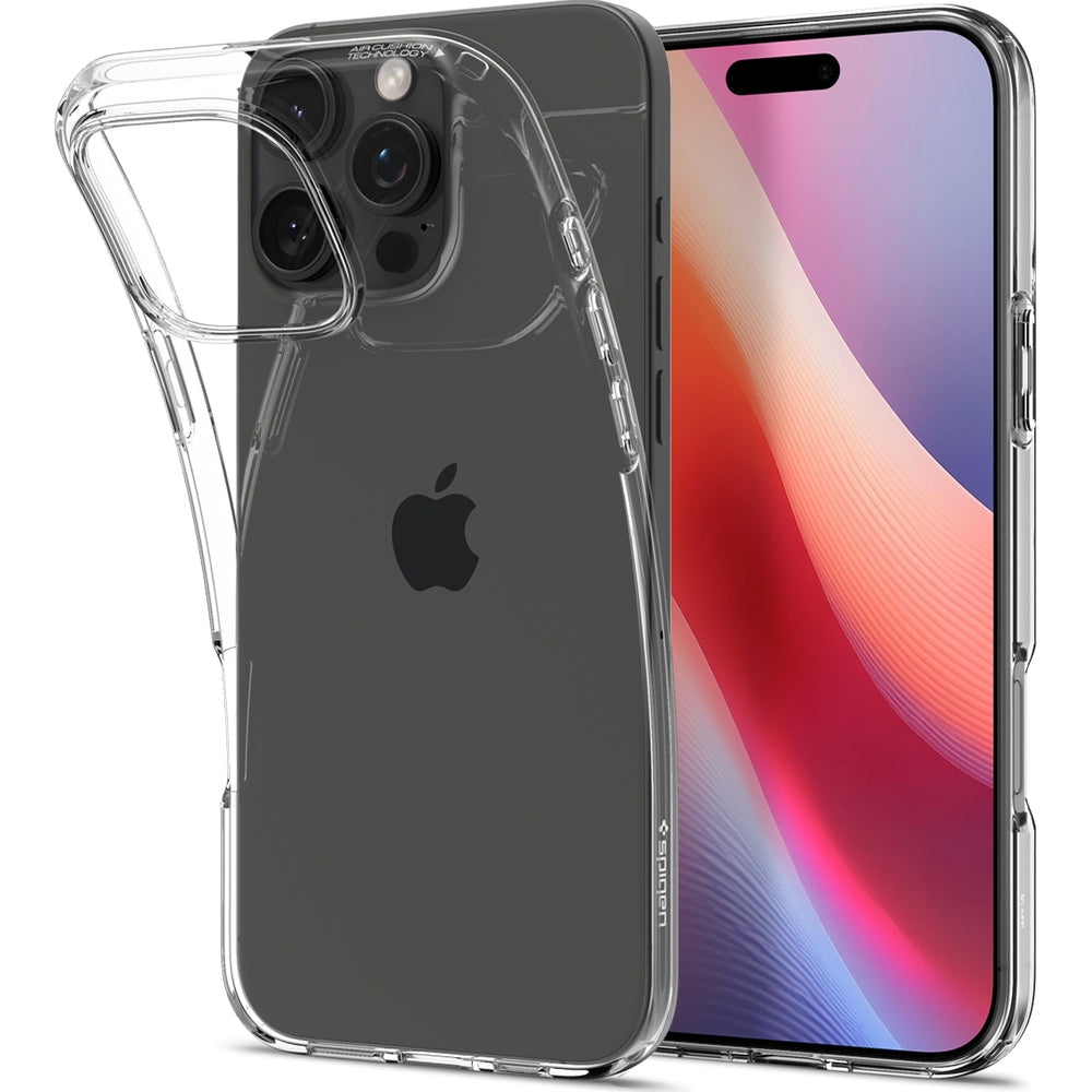 Handyhülle für iPhone 16 Pro, Spigen Liquid Crystal, Transparent