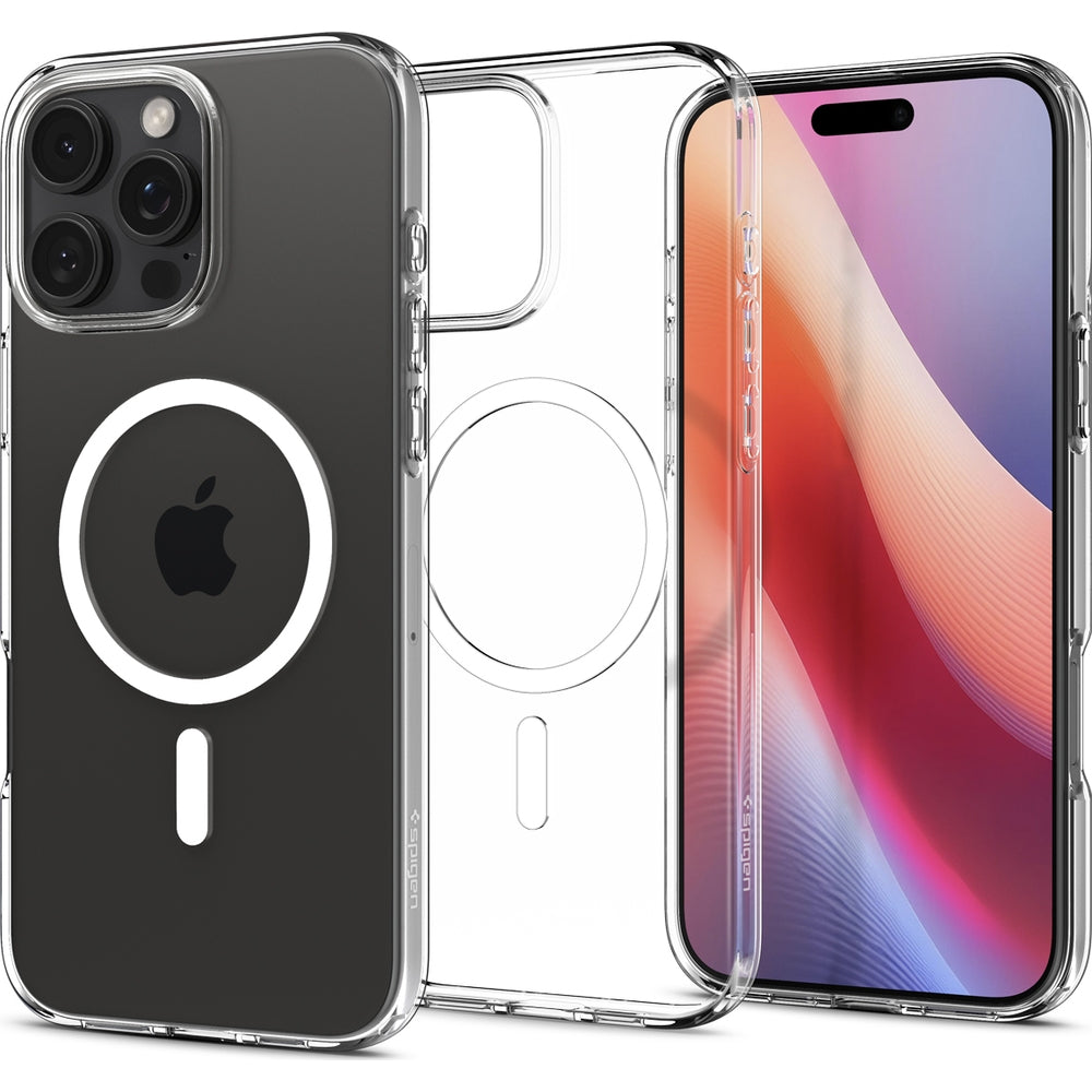 Handyhülle für iPhone 16 Pro, Spigen Liquid Crystal Mag mit MagSafe, Transparent