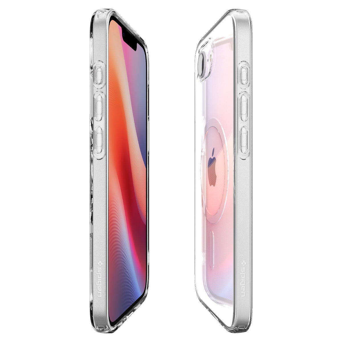 Handyhülle für iPhone 17e / 16e, Spigen Liquid Crystal Mag mit MagSafe, Transparent-Weiß
