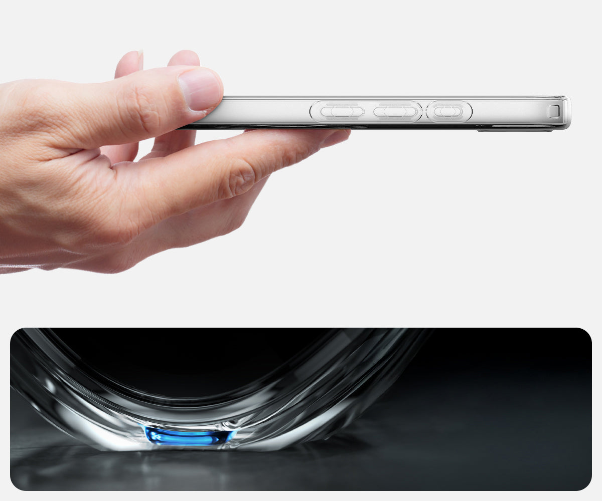 Handyhülle für iPhone 17e / 16e, Spigen Liquid Crystal Mag mit MagSafe, Transparent-Weiß