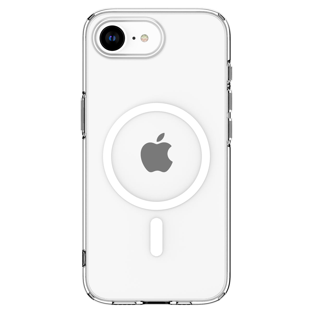 Handyhülle für iPhone 17e / 16e, Spigen Liquid Crystal Mag mit MagSafe, Transparent-Weiß