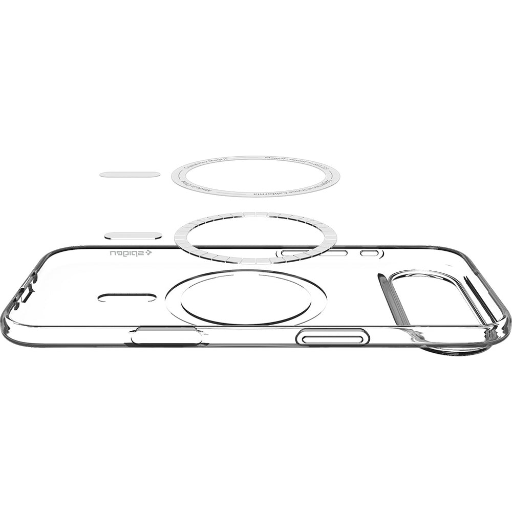 Handyhülle für iPhone Air, Spigen Liquid Crystal Mag mit MagSafe, Transparent-Weiß